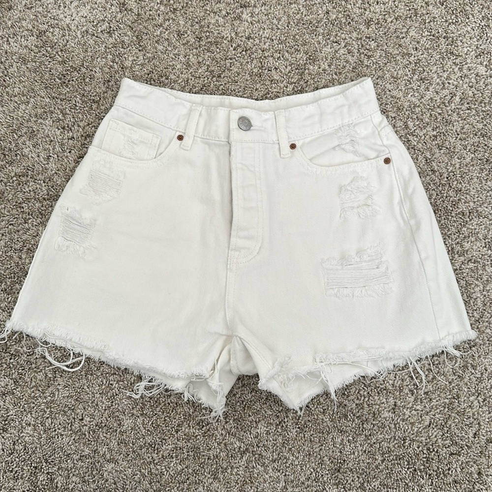 NEW white pacsun jean shorts (high-rise)